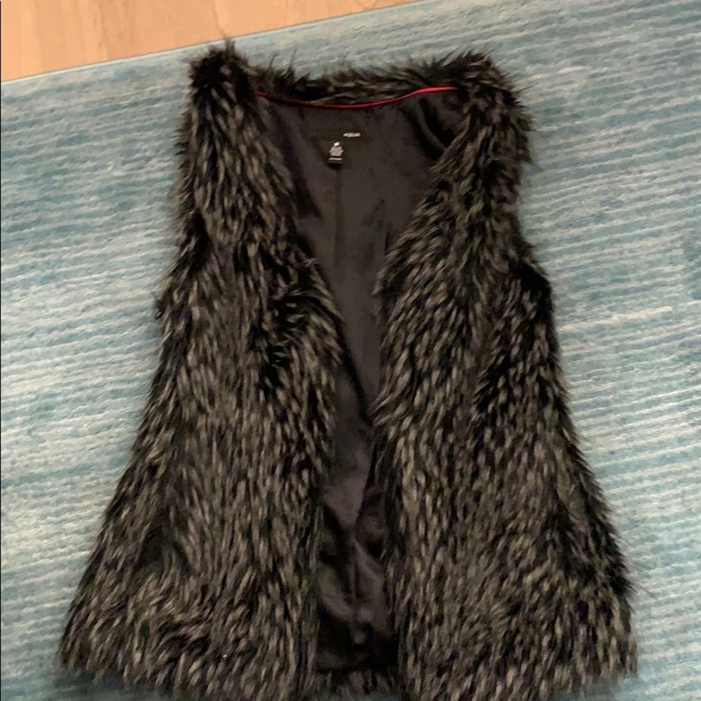 Aqua Faux Fur Vest